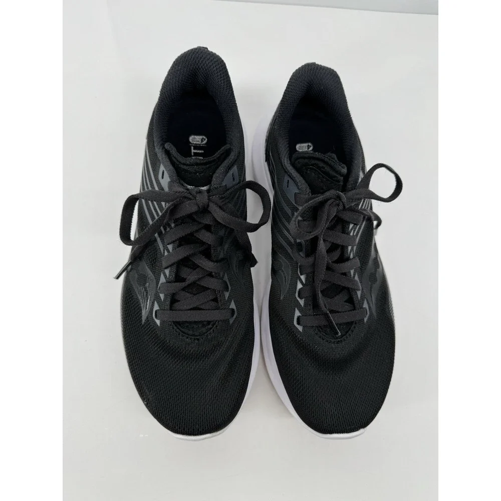 Saucony Kinvara 12 Women's Size 7 Black Running Shoes PWRRUN Lightweight Sporty